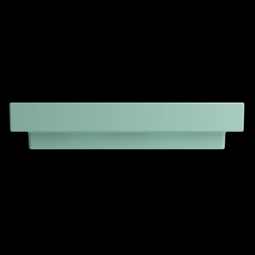 Scala Arch Wall-Mounted Sink Fireclay 32 in. 1-Hole in Matte Mint Green