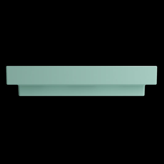 Scala Arch Wall-Mounted Sink Fireclay 32 in. 1-Hole in Matte Mint Green