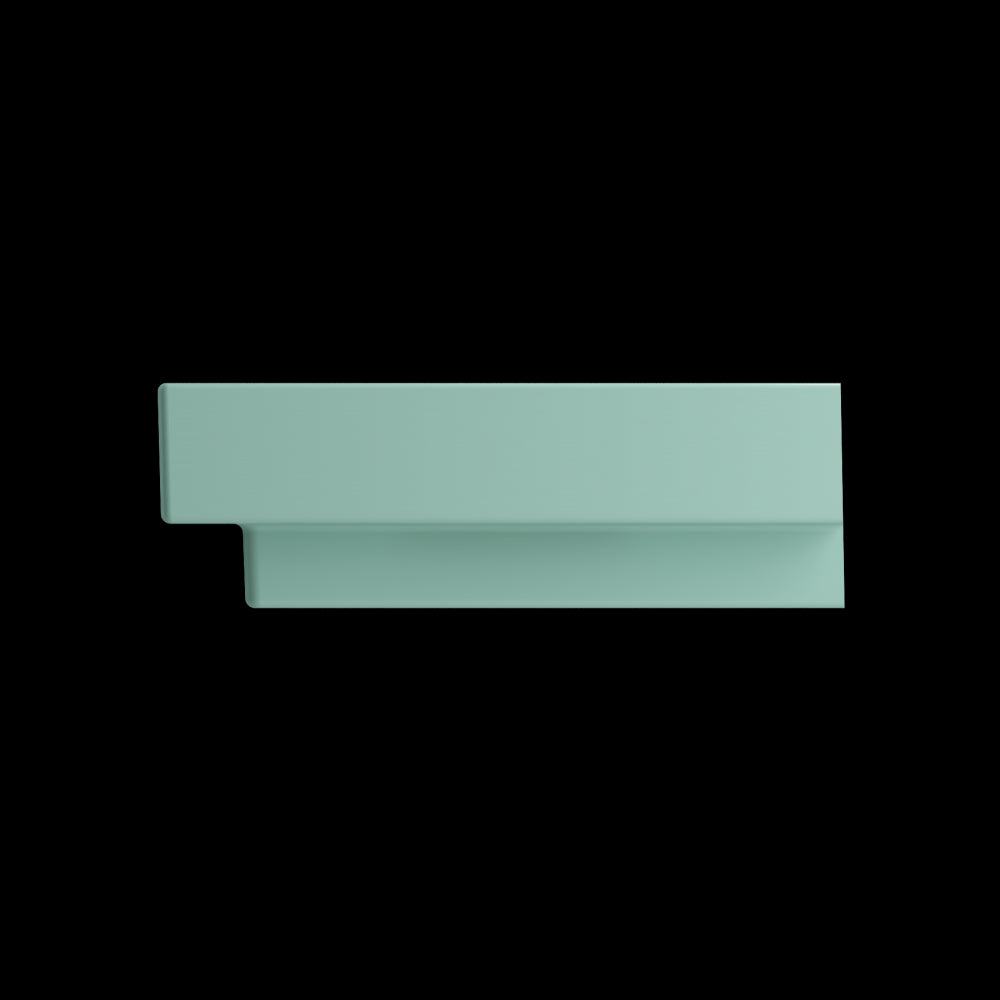 Scala Arch Wall-Mounted Sink Fireclay 32 in. 1-Hole in Matte Mint Green