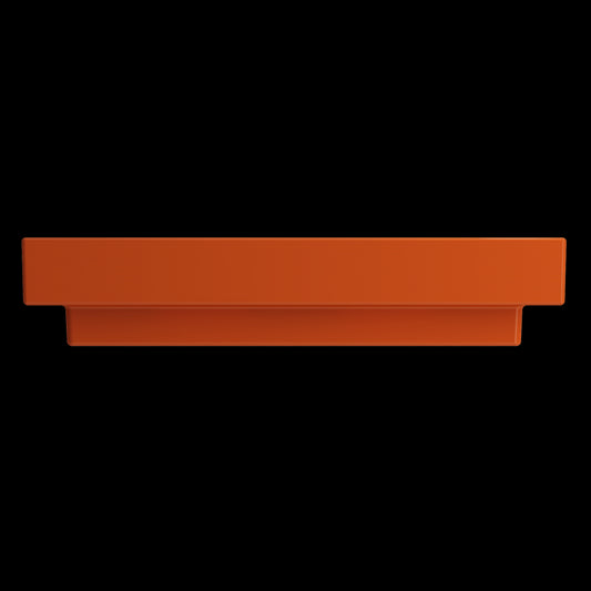Scala Arch Wall-Mounted Sink Fireclay 32 in. 1-Hole in Orange