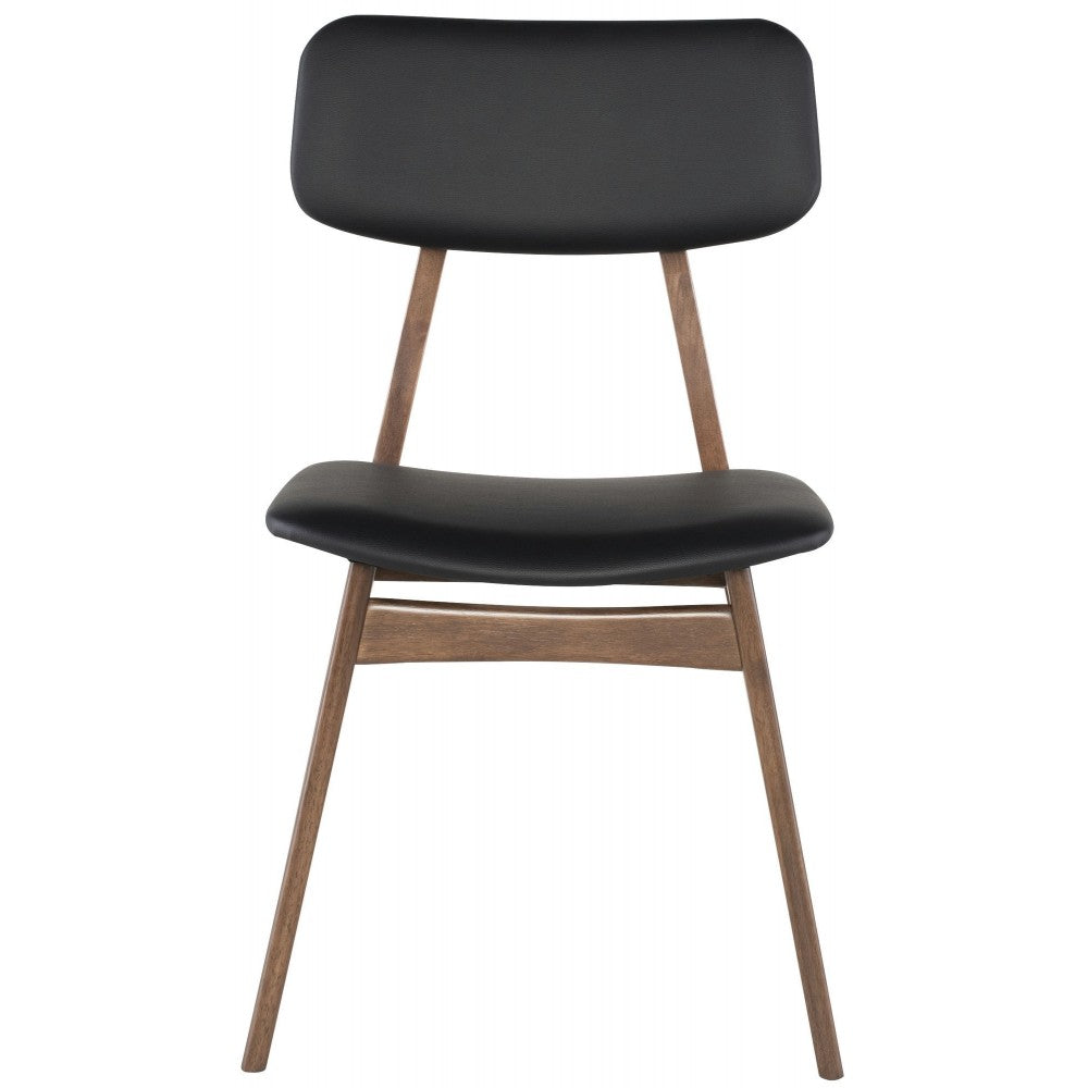 Scott Black Naugahyde Dining Chair
