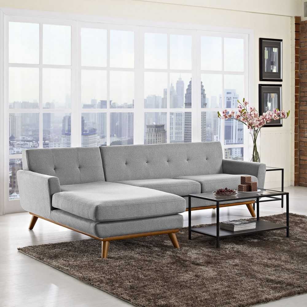 se Left-Facing Sectional Sofa, Expectation Gray
