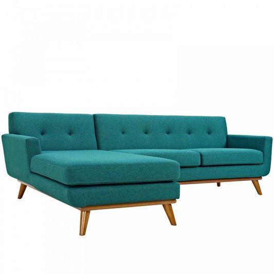se Left-Facing Sectional Sofa, Teal
