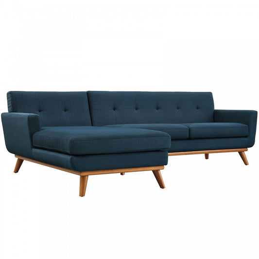 se Left-Facing Sectional Sofa, Azure