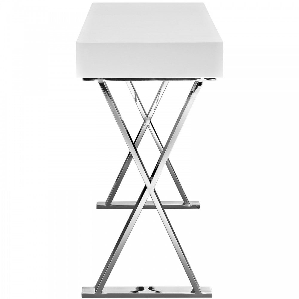 Sector Console Table, White