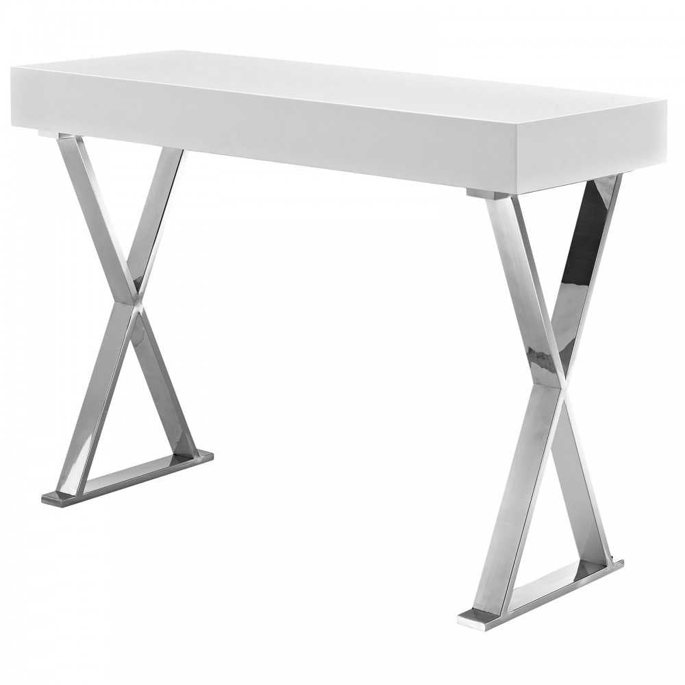 Sector Console Table, White