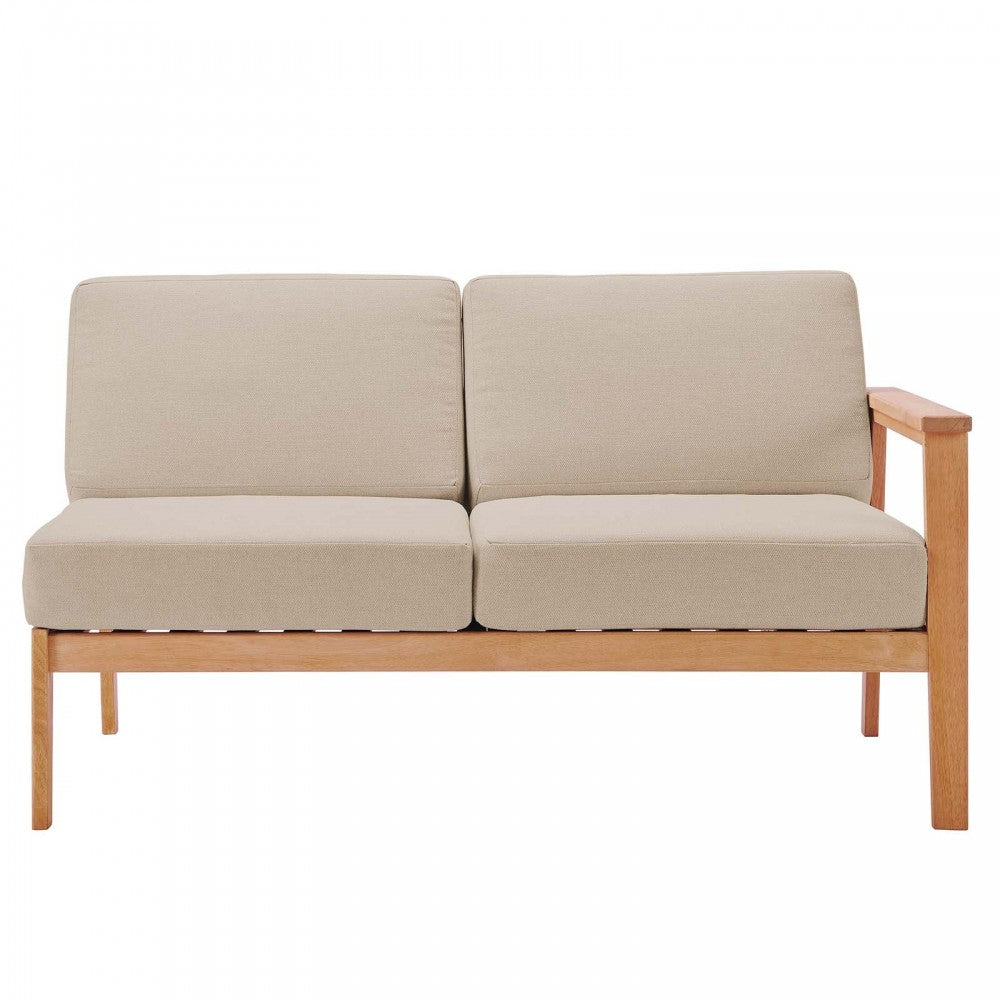 Sedona Outdoor Patio Eucalyptus Wood Right-Facing Loveseat