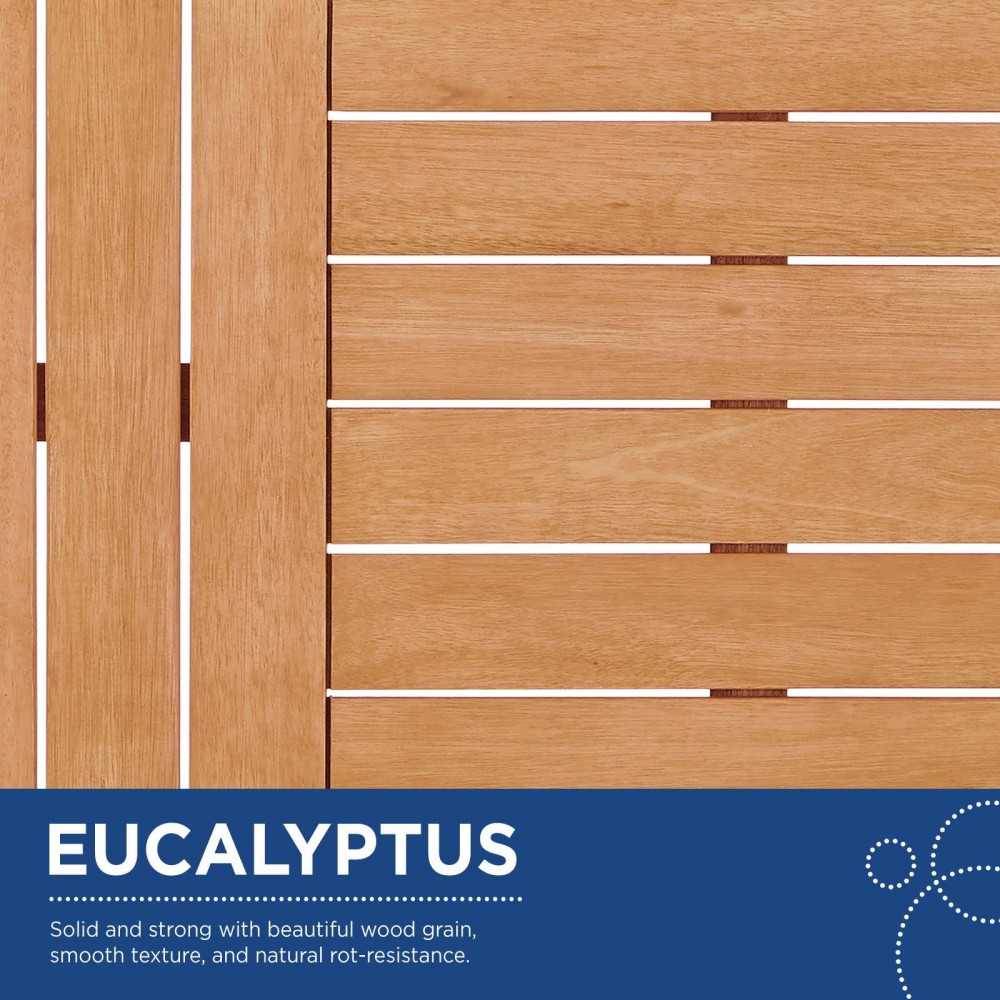 Sedona Outdoor Patio Eucalyptus Wood Right-Facing Loveseat