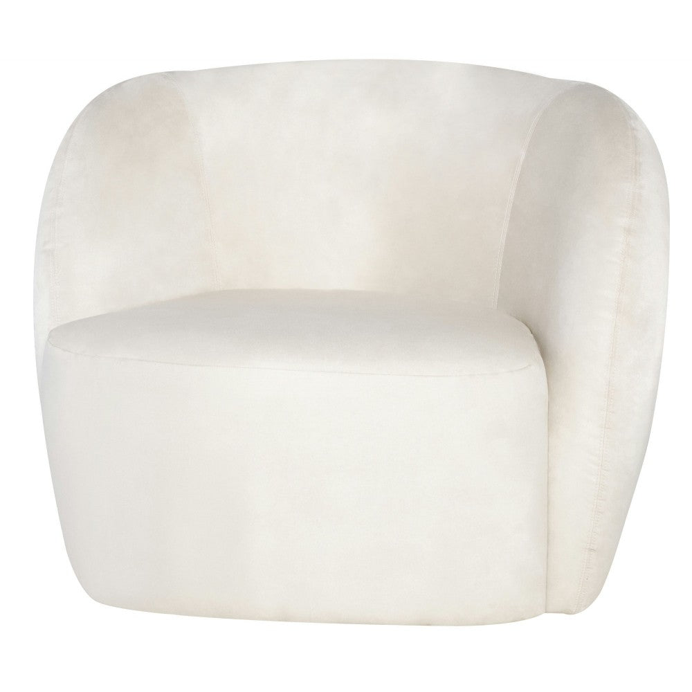 Selma Champagne Microsuede Fabric Occasional Chair