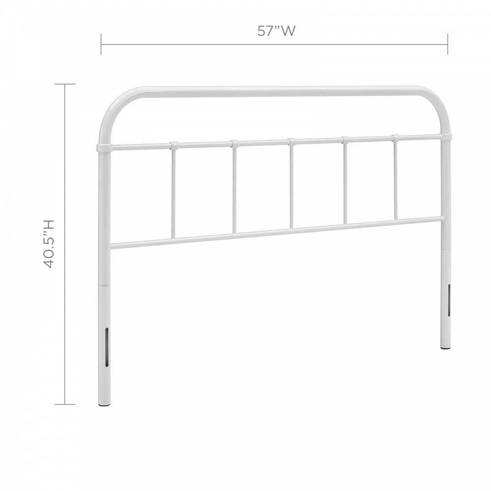 Serena Full Steel Headboard, White