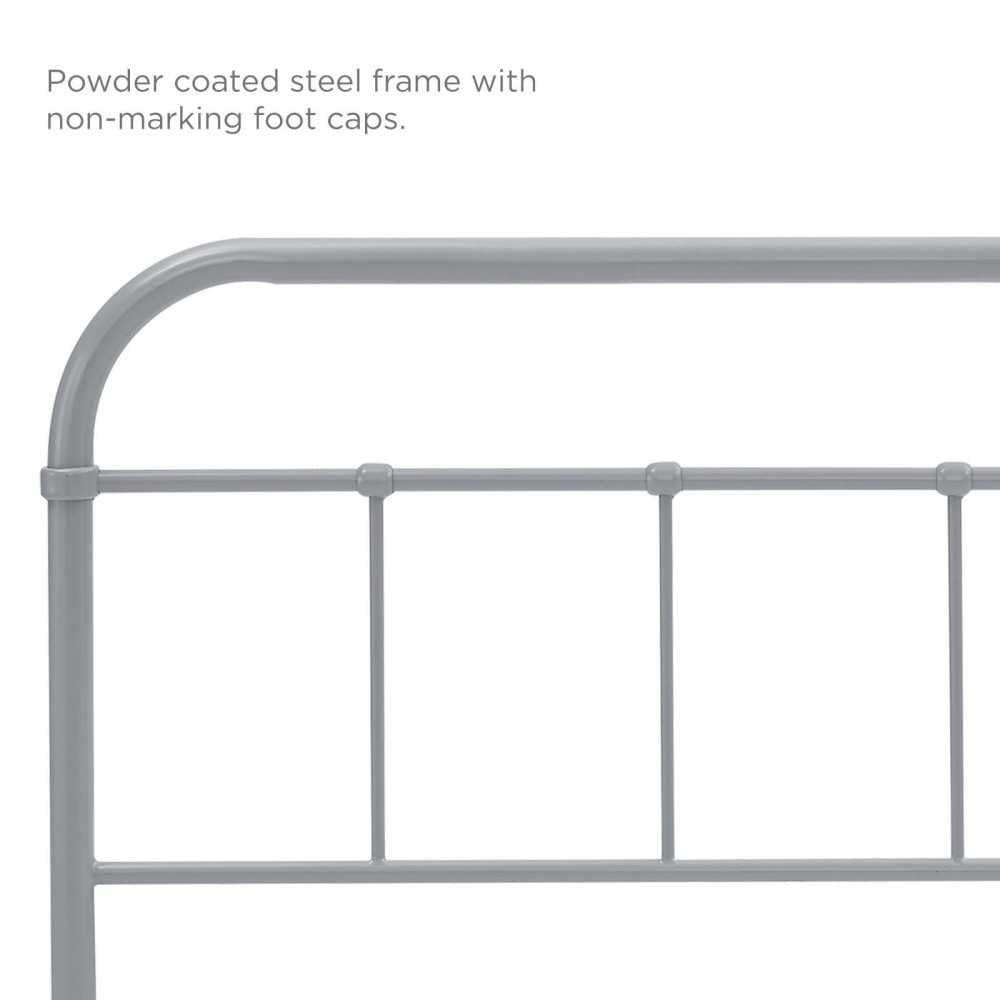 Serena King Steel Headboard, Gray