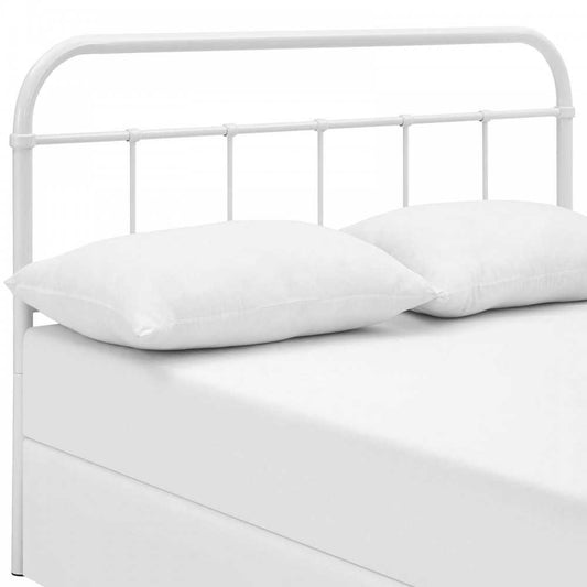 Serena King Steel Headboard, White