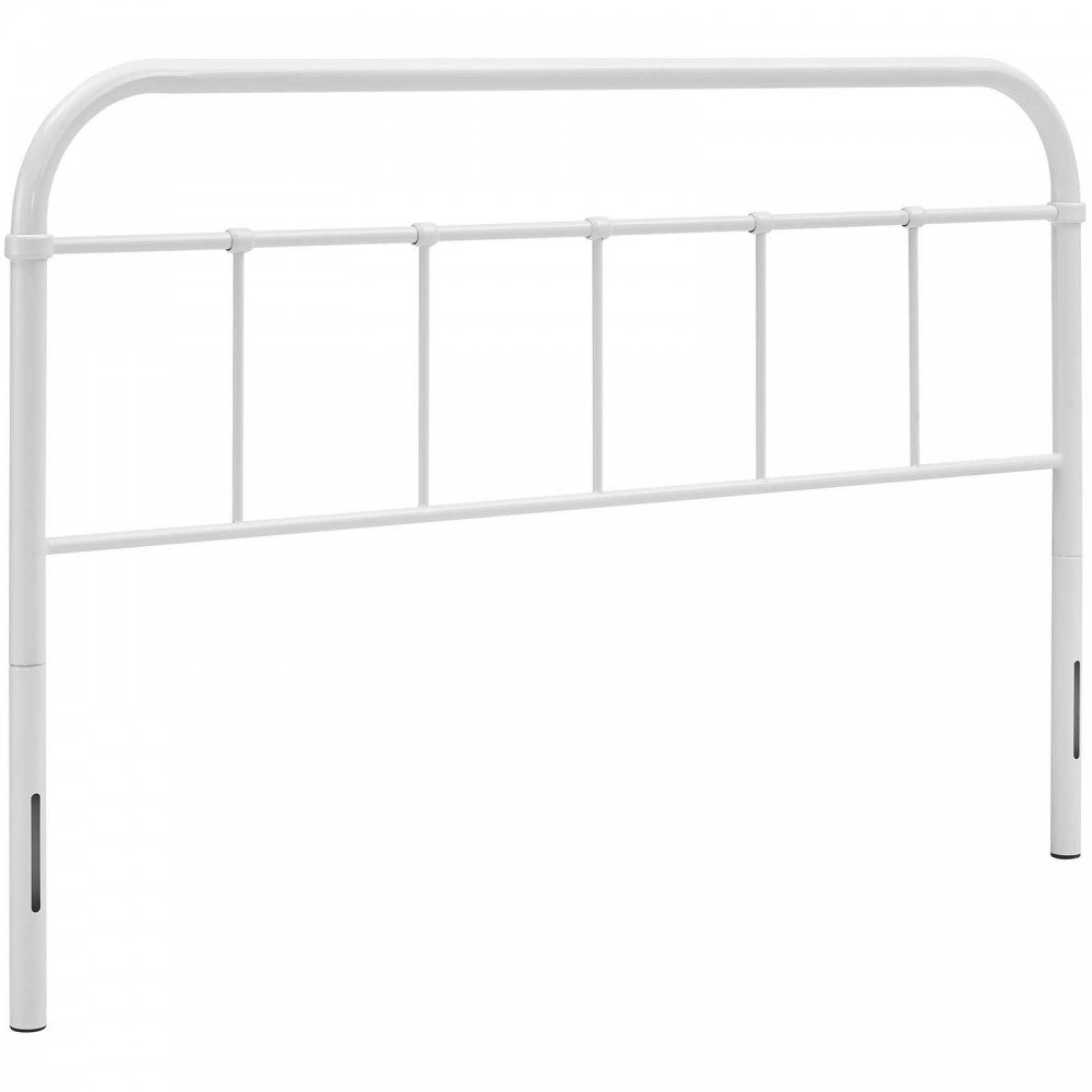 Serena King Steel Headboard, White