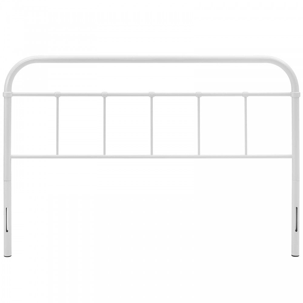 Serena King Steel Headboard, White