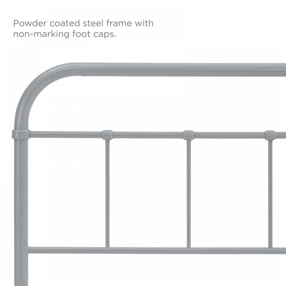 Serena Twin Steel Headboard, Gray