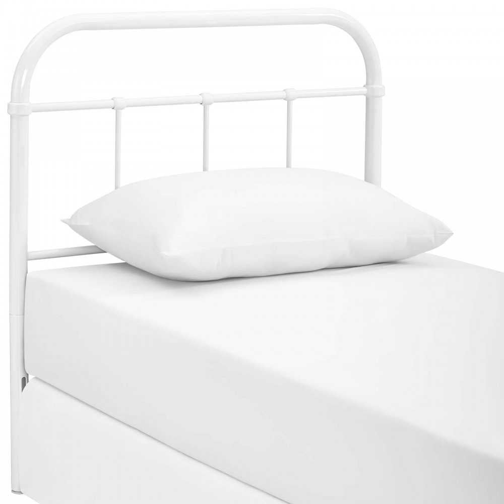 Serena Twin Steel Headboard, White