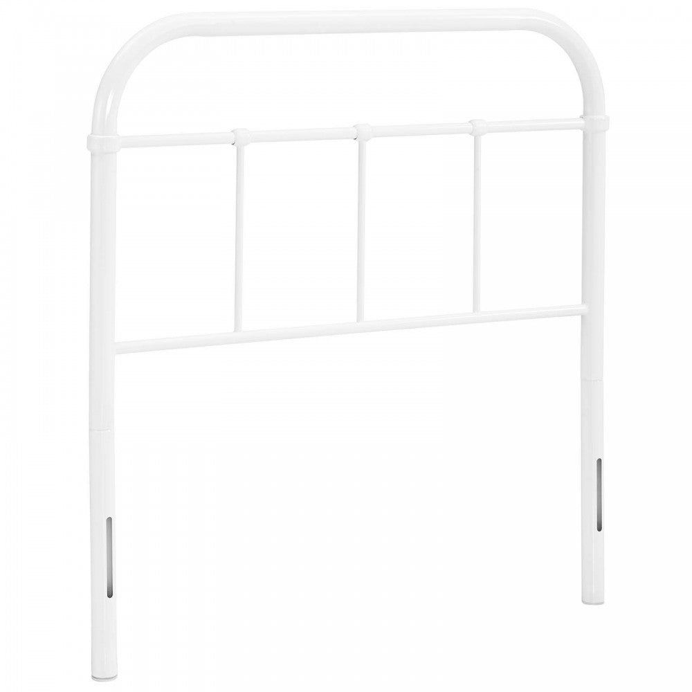 Serena Twin Steel Headboard, White