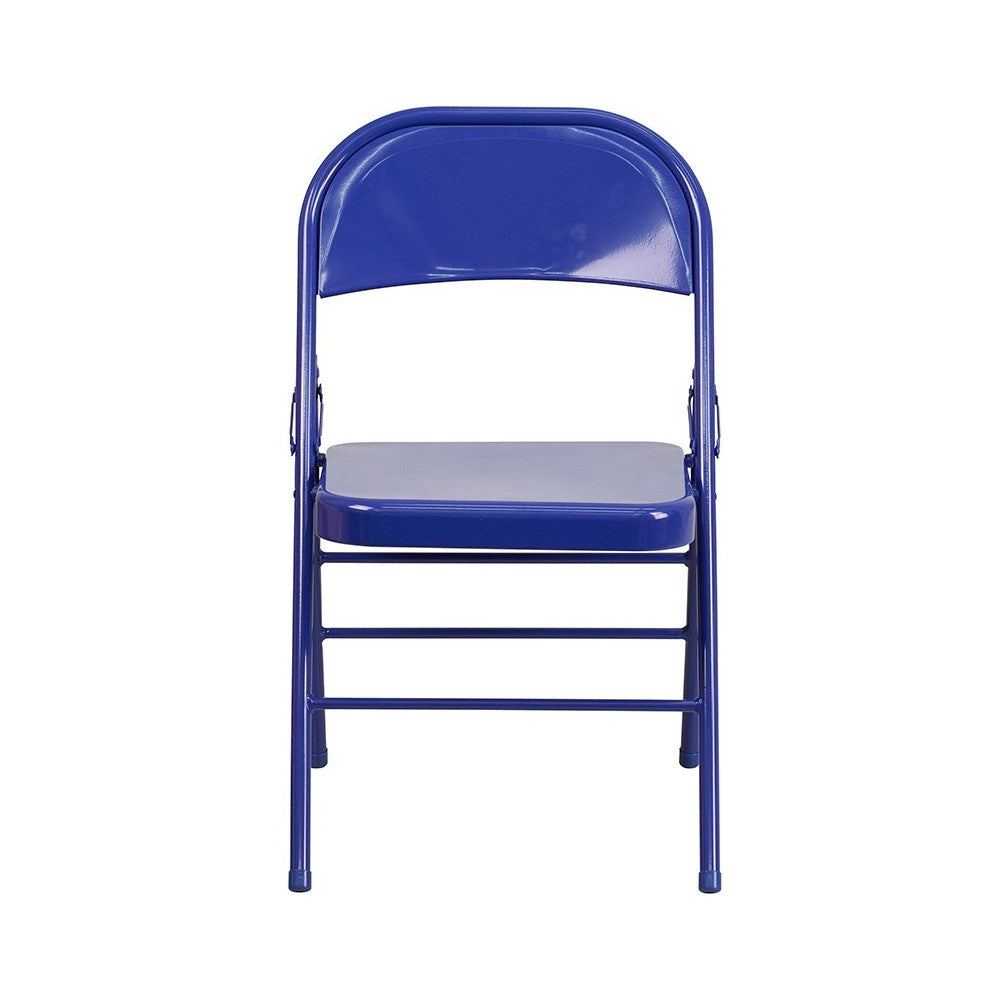 Series Cobalt Blue Triple Braced & Double Hinged Metal Folding Chair