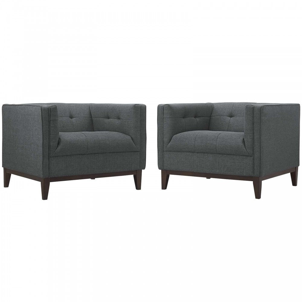 Serve Armchairs Set of 2, Gray