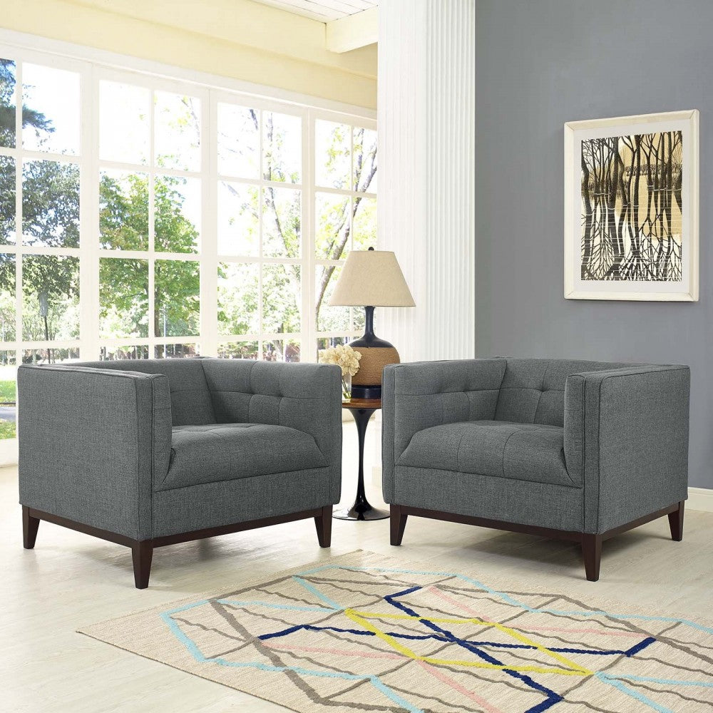 Serve Armchairs Set of 2, Gray