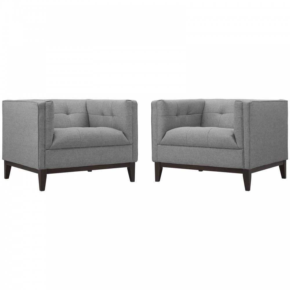 Serve Armchairs Set of 2, Light Gray