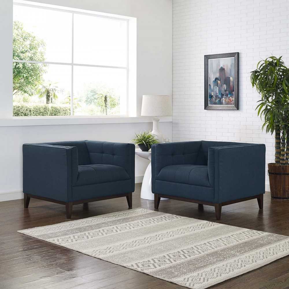 Serve Armchairs Set of 2, Azure