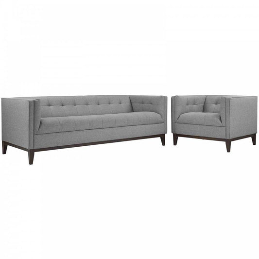 Serve Living Room Set Set of 2, Light Gray