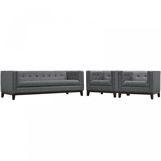 Serve Living Room Set Set of 3, Gray