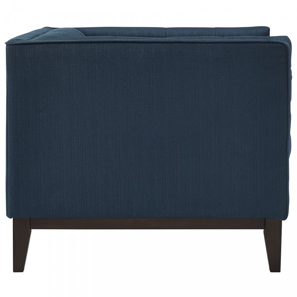 Serve Upholstered Fabric Armchair, Azure