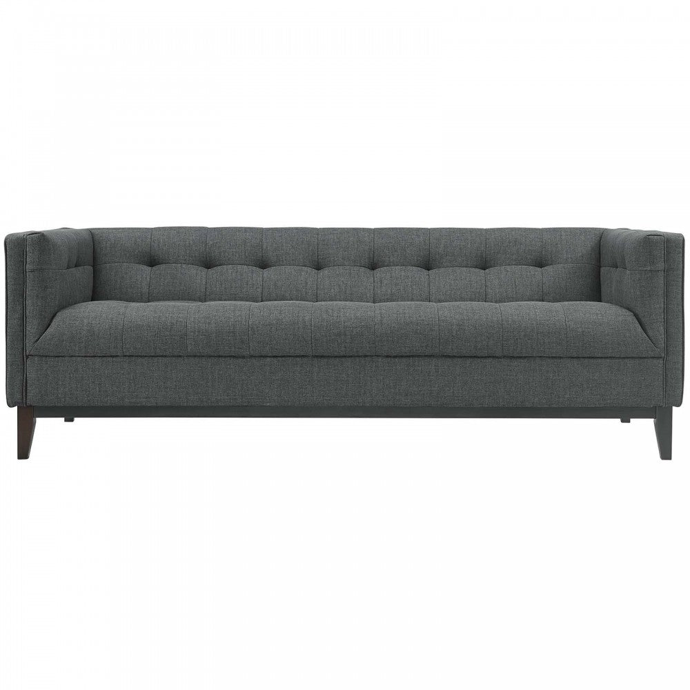 Serve Upholstered Fabric Sofa, Gray