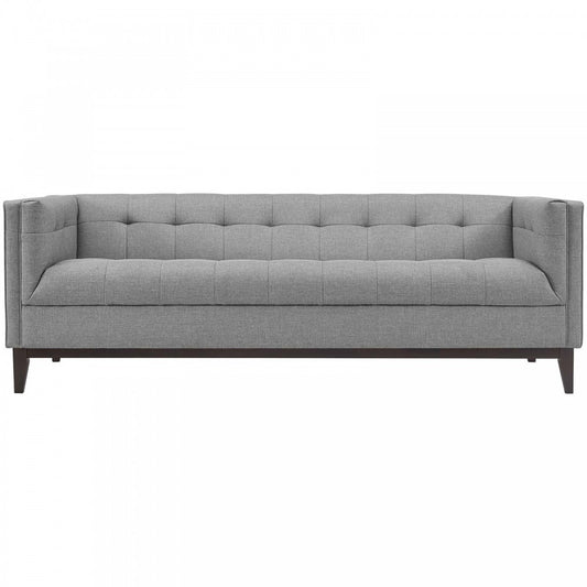 Serve Upholstered Fabric Sofa, Light Gray