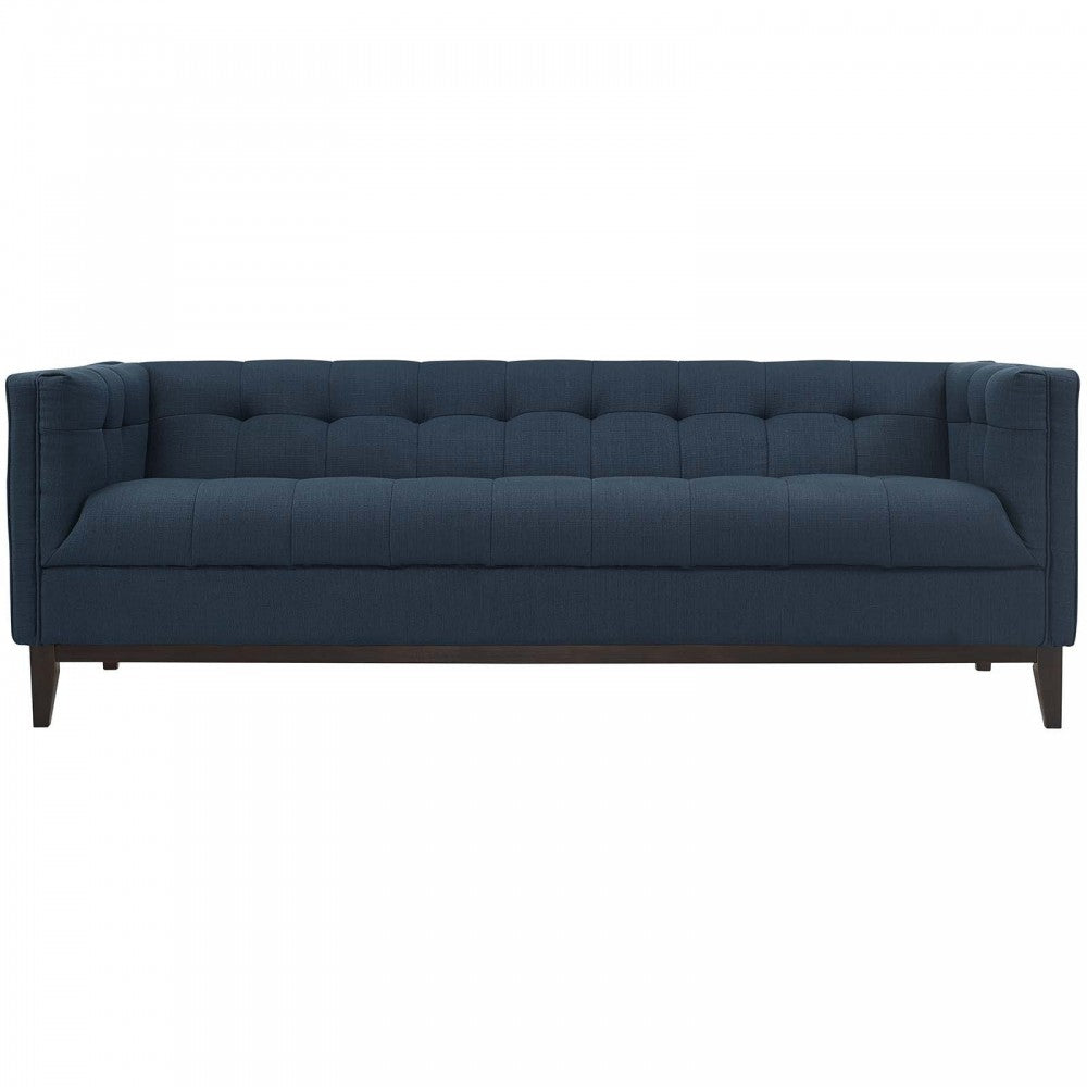 Serve Upholstered Fabric Sofa, Azure