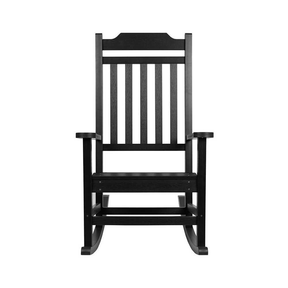 Set of 2 Winston All-Weather Rocking Chair in Black Faux Wood