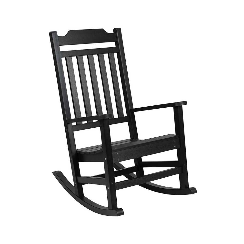 Set of 2 Winston All-Weather Rocking Chair in Black Faux Wood
