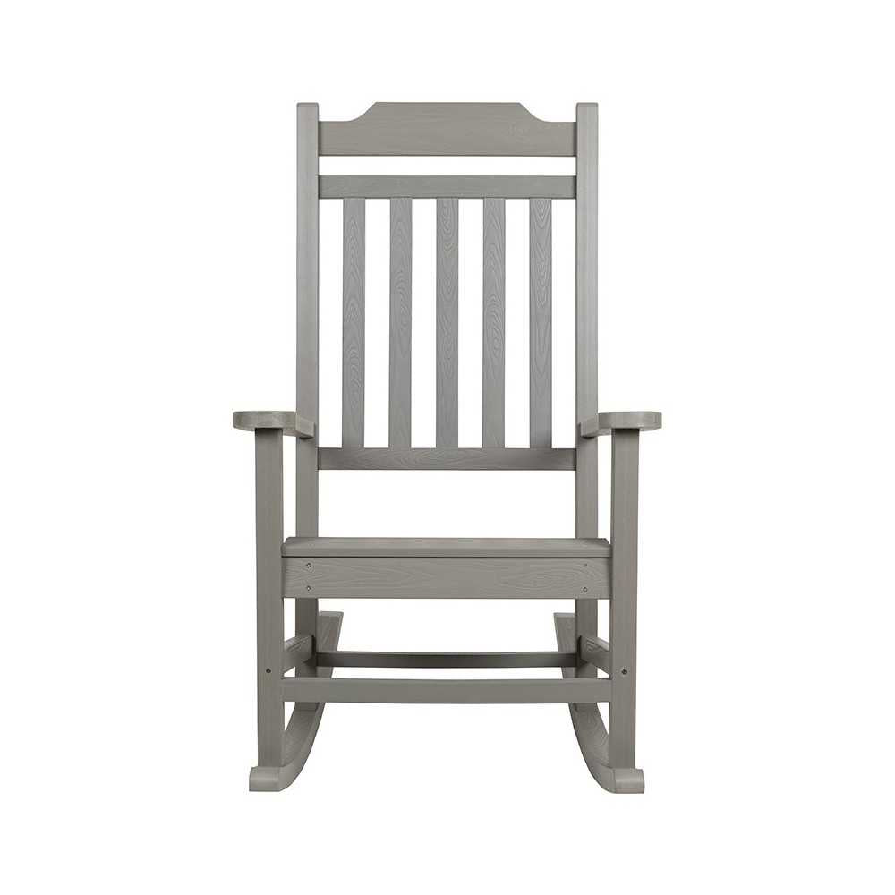 Set of 2 Winston All-Weather Rocking Chair in Gray Faux Wood