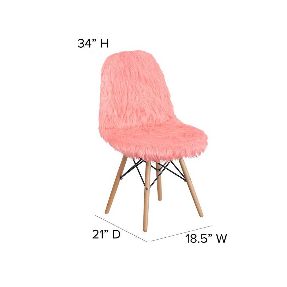 Shaggy Dog Hermosa Pink Accent Chair