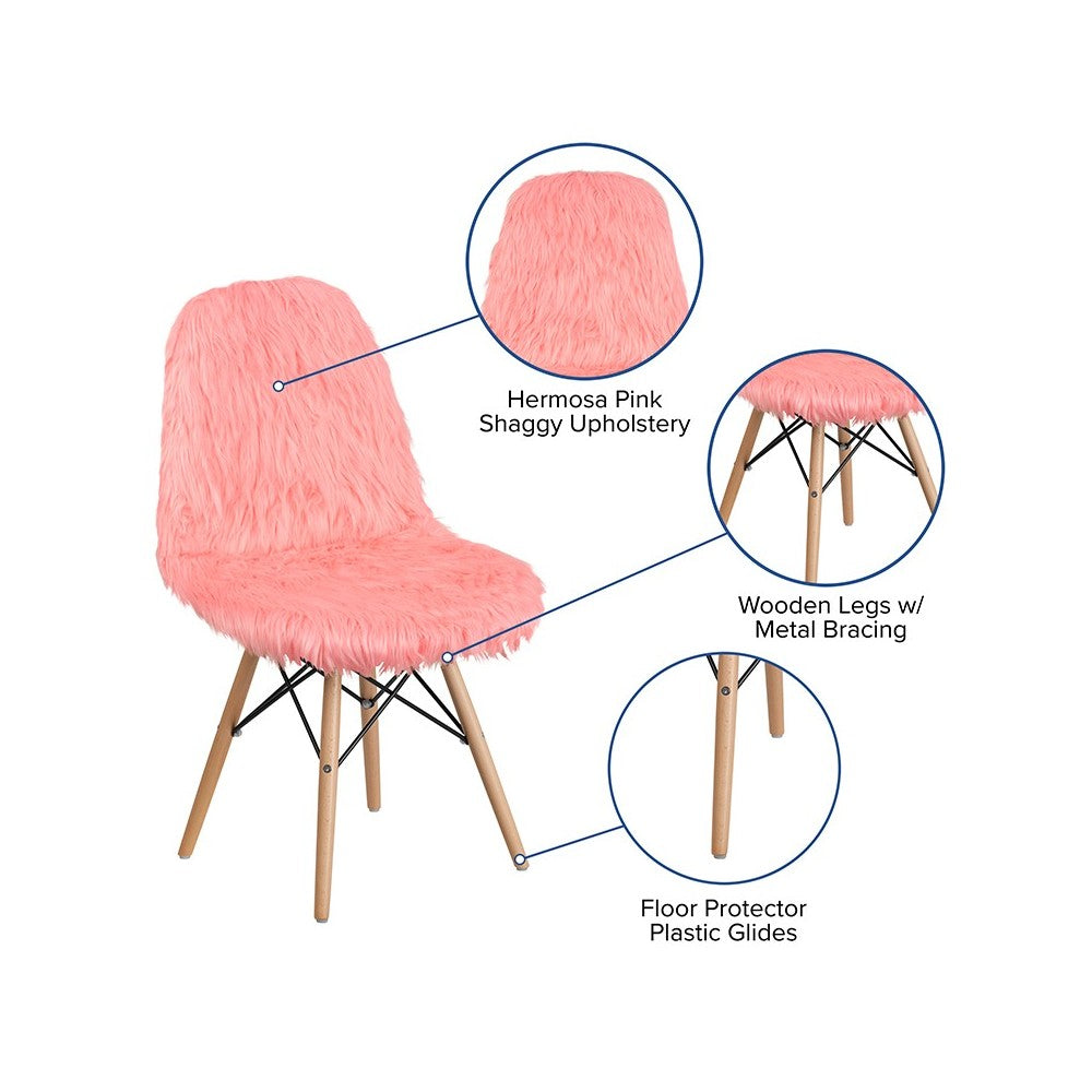 Shaggy Dog Hermosa Pink Accent Chair