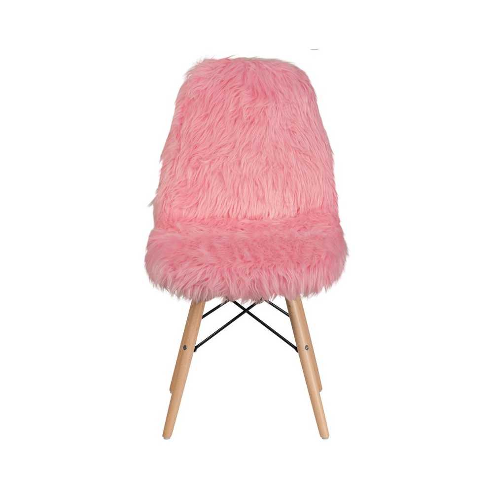 Shaggy Dog Light Pink Accent Chair
