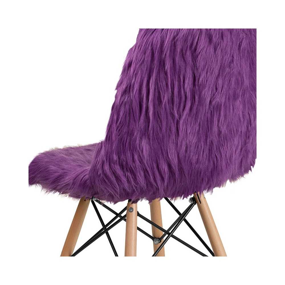 Shaggy Dog Purple Accent Chair