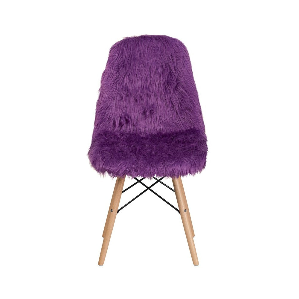 Shaggy Dog Purple Accent Chair