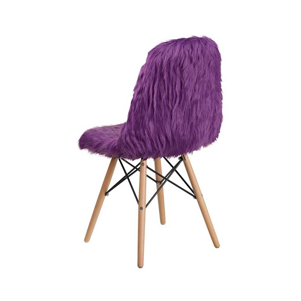 Shaggy Dog Purple Accent Chair