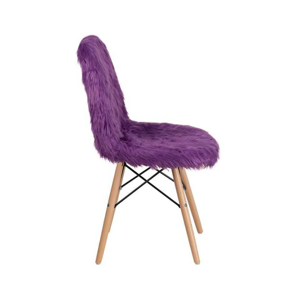 Shaggy Dog Purple Accent Chair