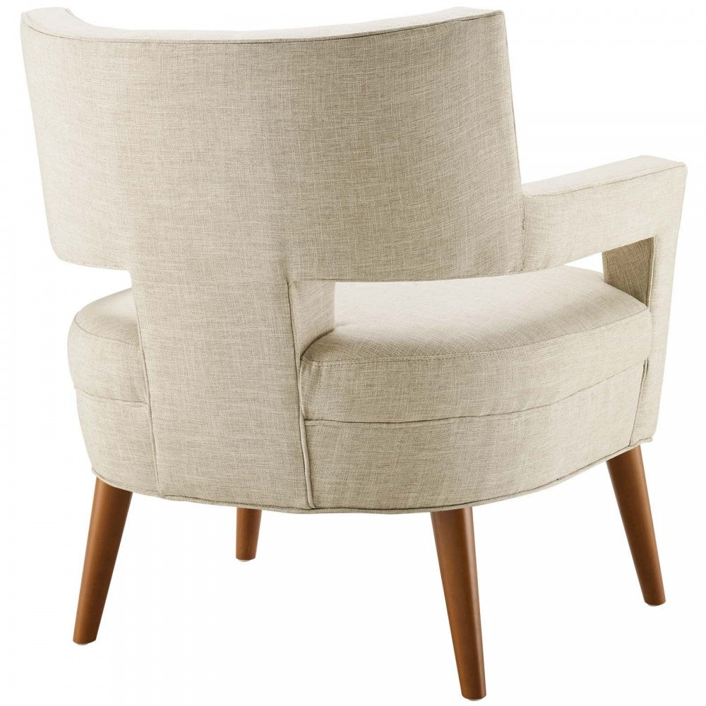 Sheer Upholstered Fabric Armchair, Sand