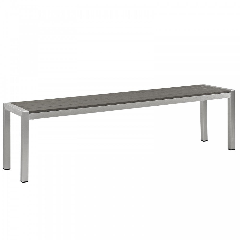Shore Outdoor Patio Aluminum Bench