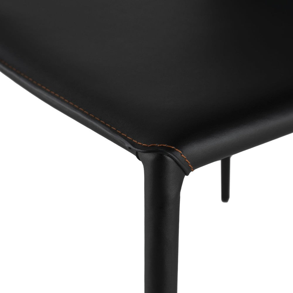 Sienna Black Leather Dining Chair, HGGA283