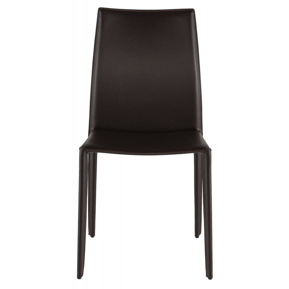Sienna Brown Leather Dining Chair, HGGA284