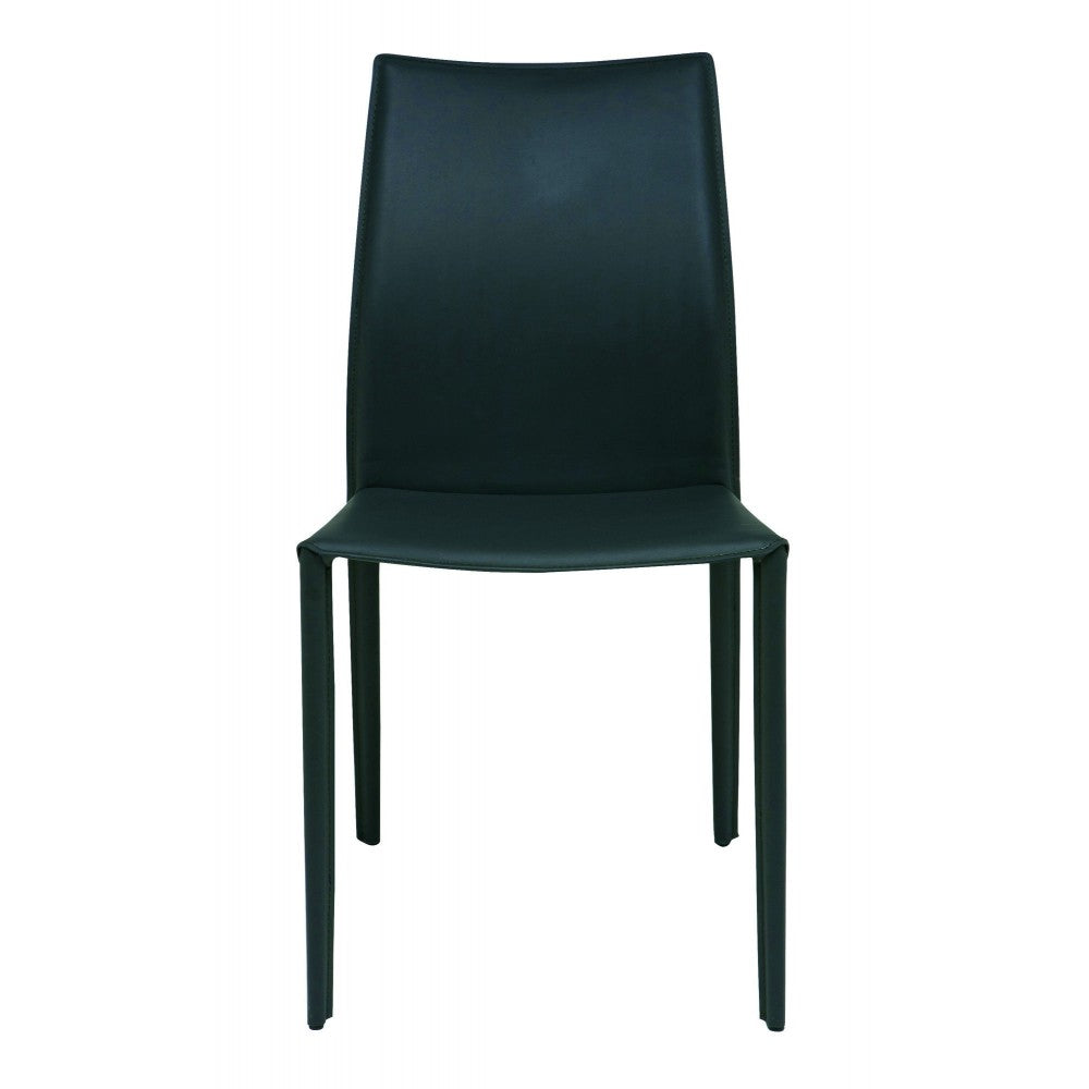 Sienna Dark Gray Leather Dining Chair