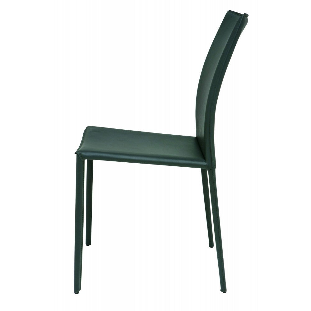 Sienna Dark Gray Leather Dining Chair