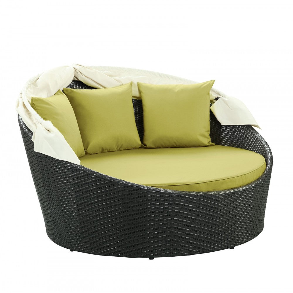 Siesta Canopy Outdoor Patio Daybed, Espresso Peridot