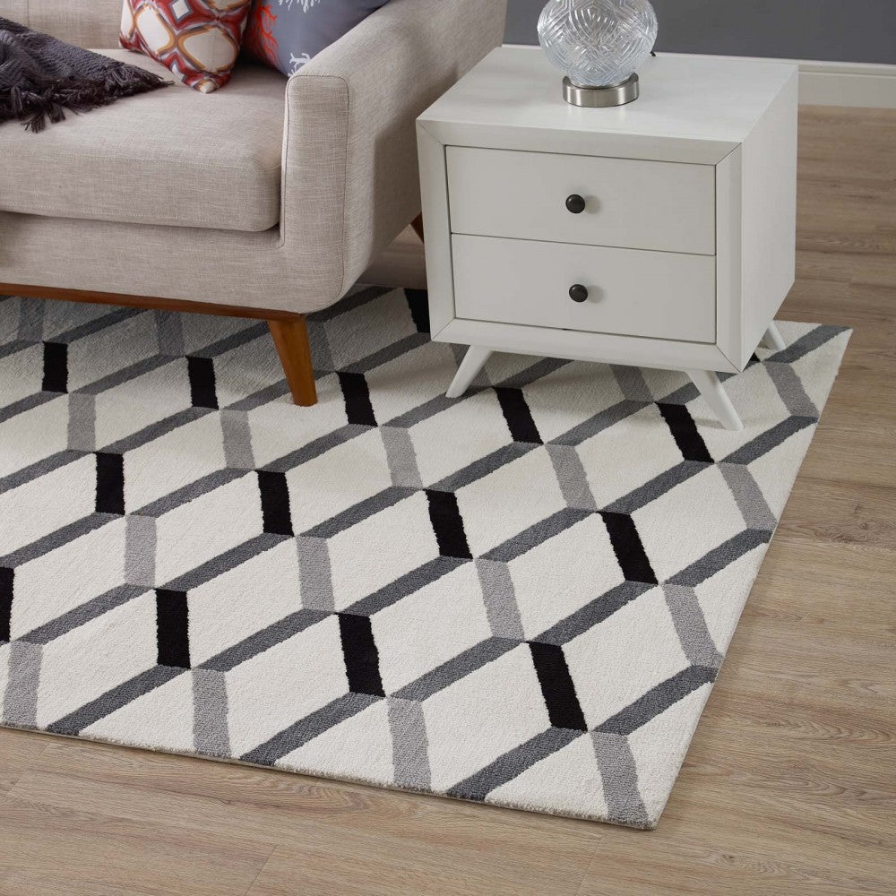 Sigrun Geometric Chevron 5x8 Area Rug